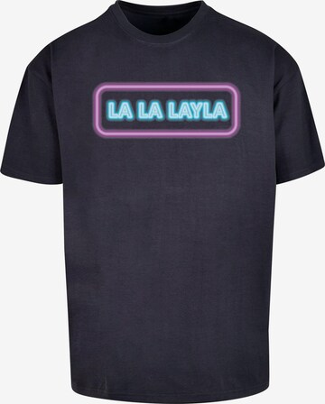 T-Shirt 'La La Layla' Merchcode en bleu : devant
