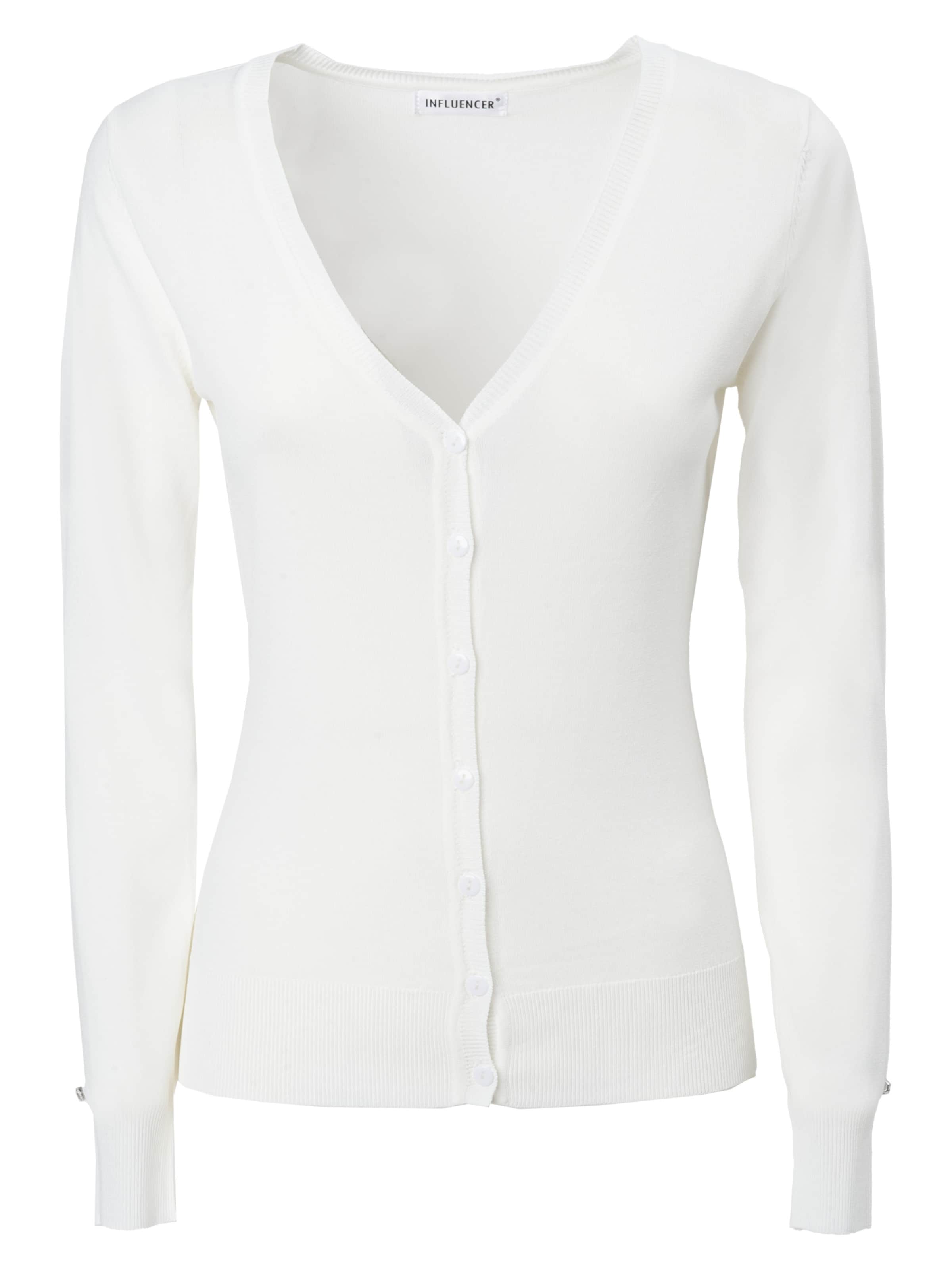 Influencer Вязаная кофта в Белый: спереди