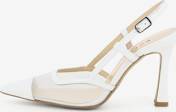 Escarpins à bride arrière 'PIA' EVITA en blanc : devant