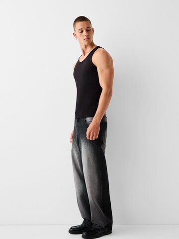 Bershka Широка кройка Дънки в черно