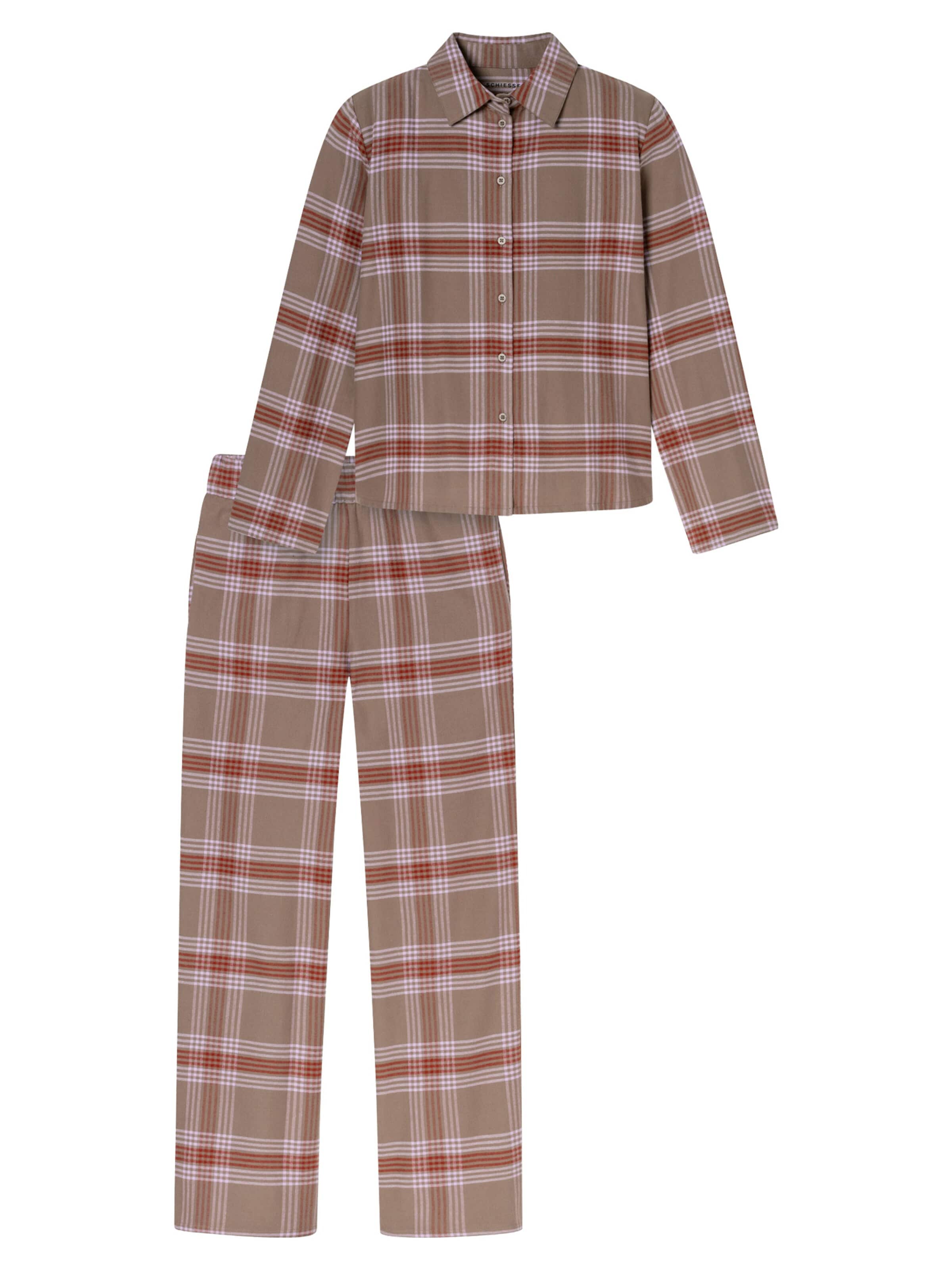 Pyjama ' Selected Premium Warming ' SCHIESSER en beige : devant