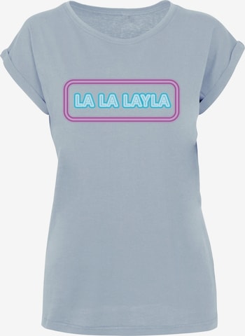 Merchcode Shirt 'La La Layla' in Groen: voorkant