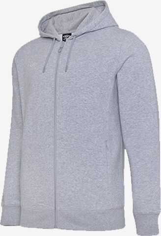 UMBRO Athletic Zip-Up Hoodie in Grey: front