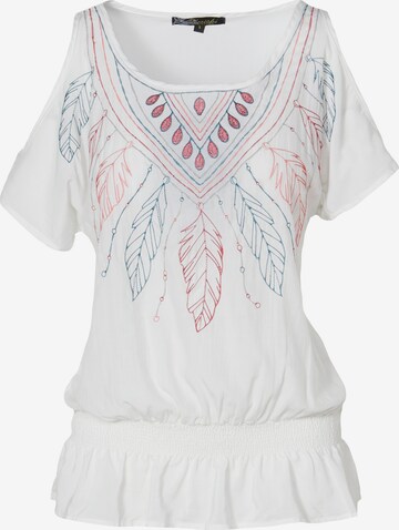 KOROSHI - Blusa em branco: frente