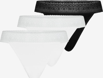 Mey Thong 'Modal Lace' in Silver: front