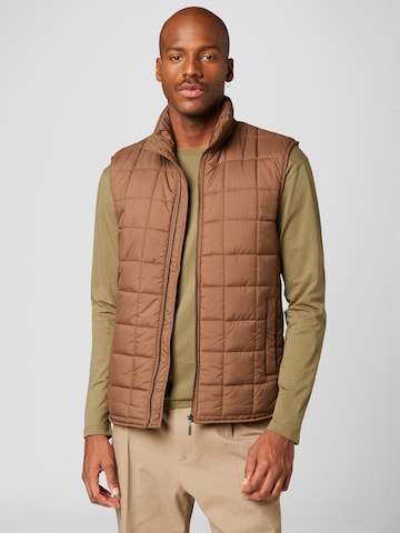 ABOUT YOU x Alvaro Soler Vest 'Davin' in Brown: front