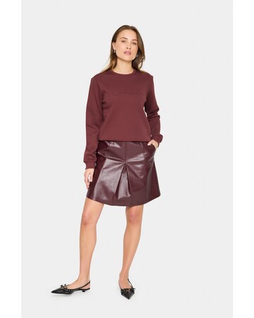 SAINT TROPEZ Sweatshirt 'LyonaSZ' in Brown: front