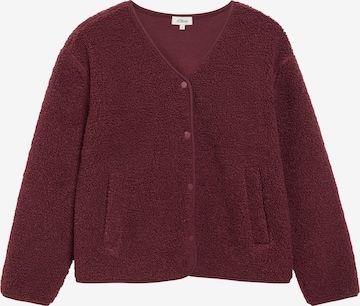 s.Oliver Fleece jas in Rood: voorkant