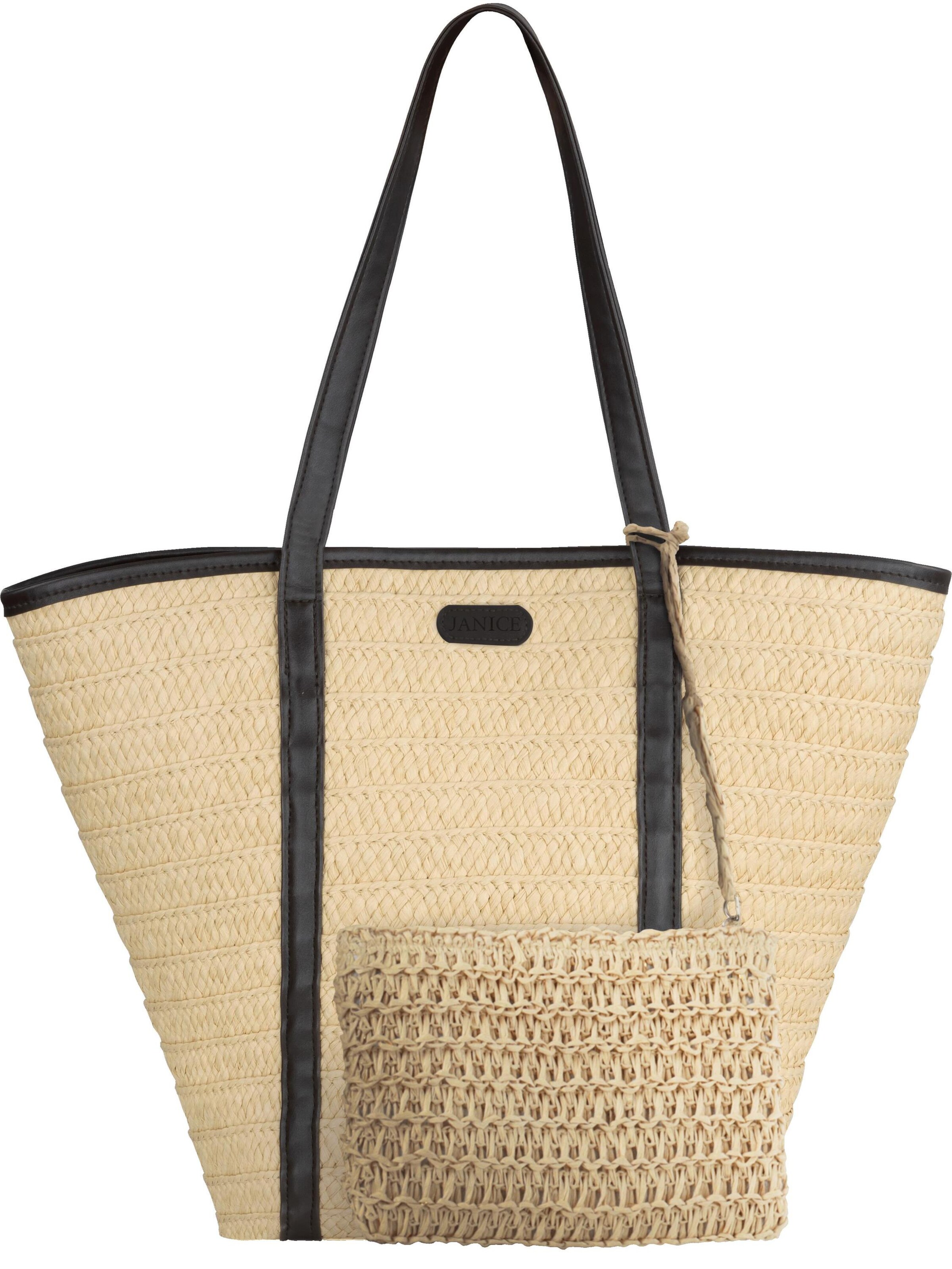 Janice Beach bag ' Makati ' in Beige: front
