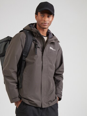 JACK WOLFSKIN Outdoorová bunda 'Altenberg' - Hnedá: predná strana