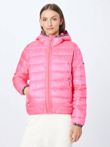 Tommy Jeans Regular Jacke in Pink: predná strana