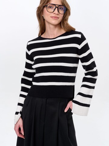 Blue Shadow Sweater in Black