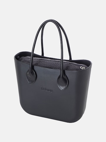 O bag Shopper Tasche Wasserdicht, Mit Innenliegender Reißverschlusstasche O bag in Schwarz