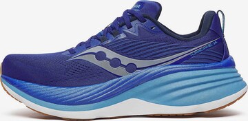 Chaussure de course saucony en bleu : devant