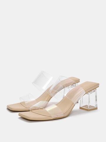 Pull&Bear Pantolette i beige