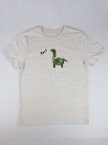 MelaDi Shirt 'Dinosaurier' in White: front