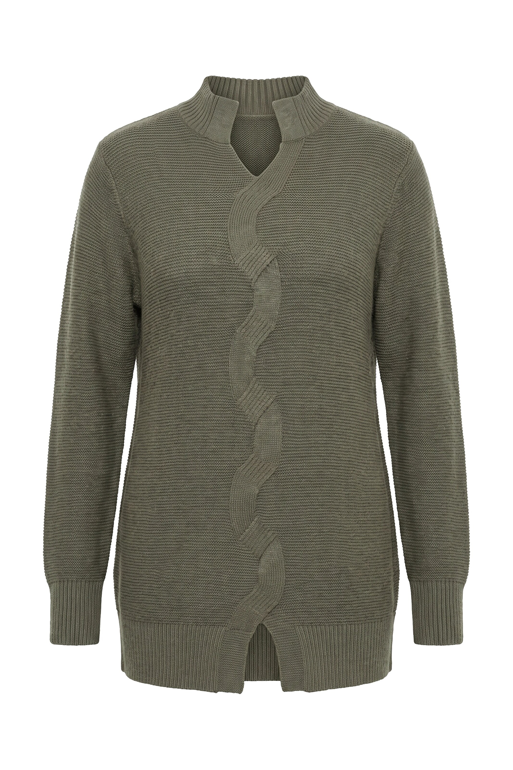 Ulla Popken Sweater in Green: front