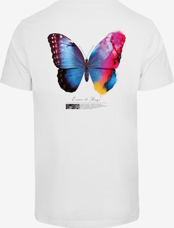 Mister Tee T-shirt 'Become the Change' i vit