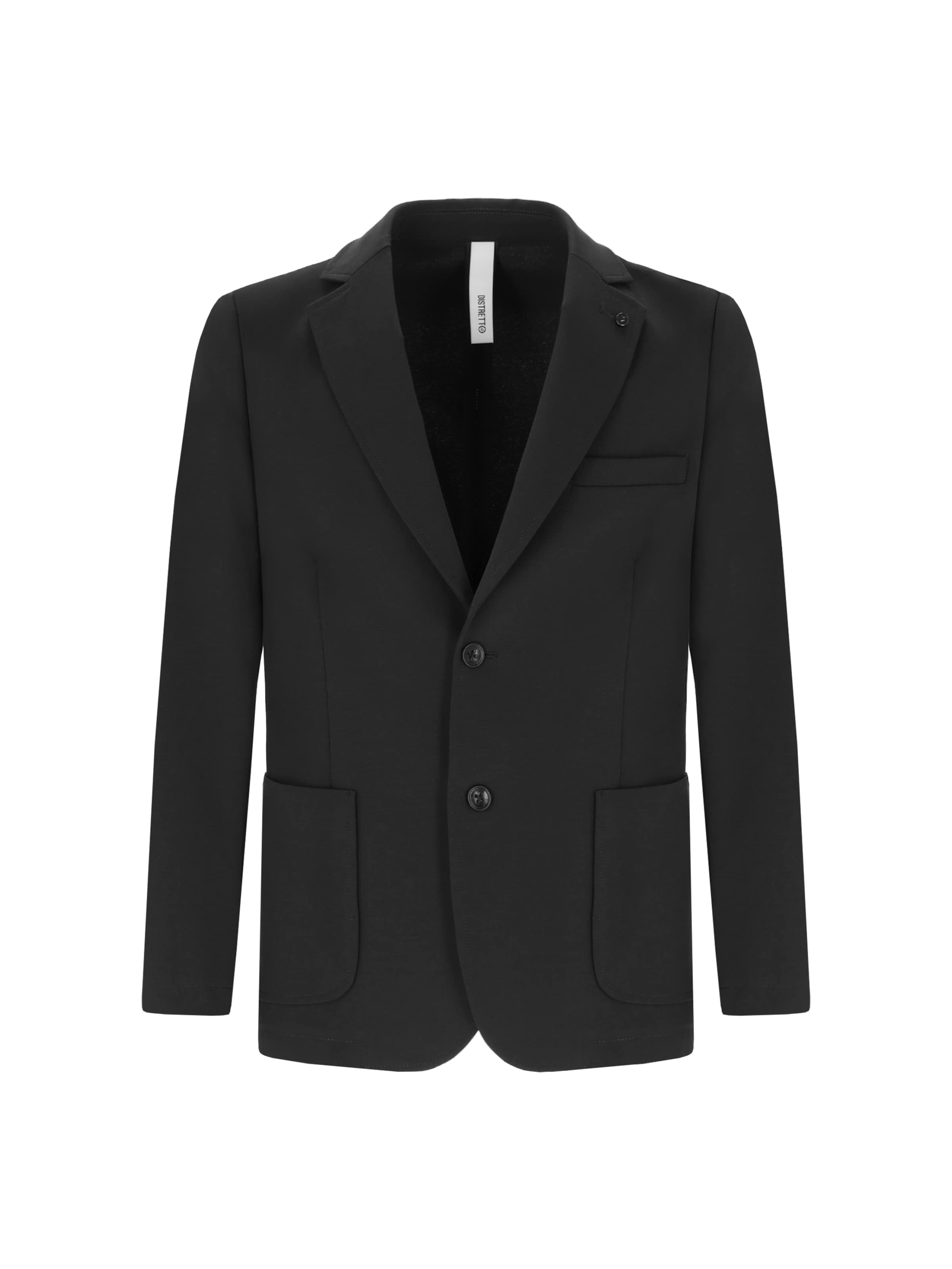 Distretto12 Regular Fit Sakko 'Milano' in Schwarz: Vorderseite