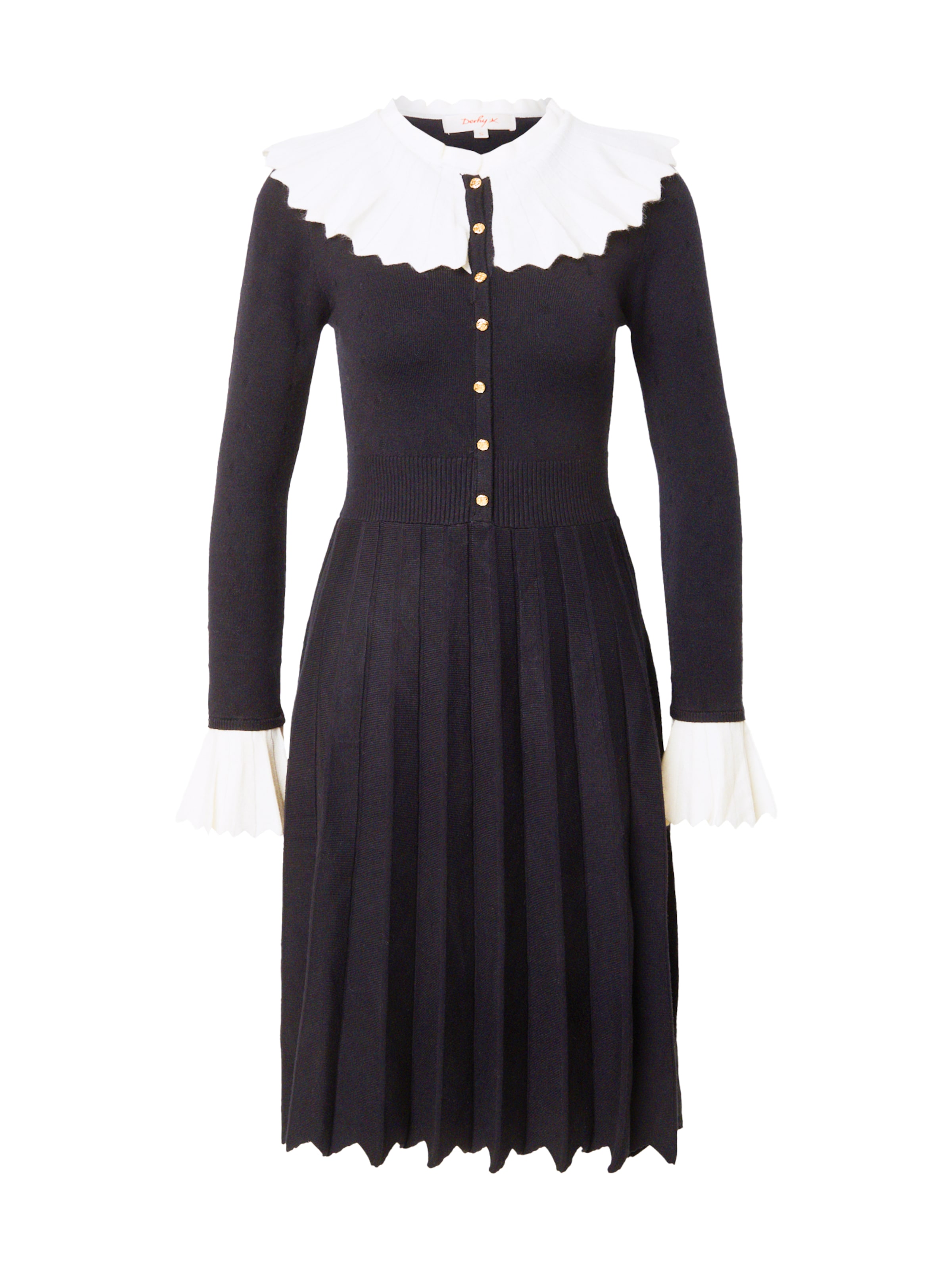 Derhy Трикотажное платье 'CARINE' в Черный: спереди