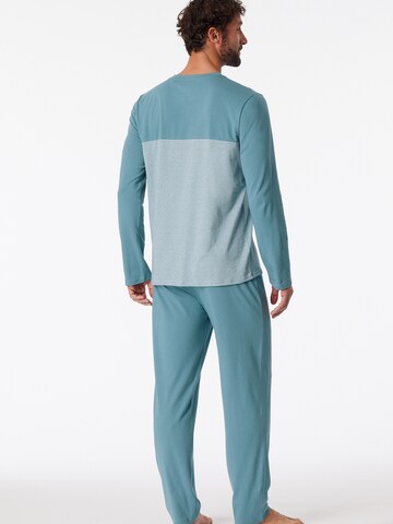 SCHIESSER Long Pajamas ' 95/5 Nightwear ' in Blue