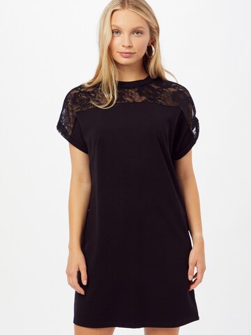 Urban Classics Dress in Black: front