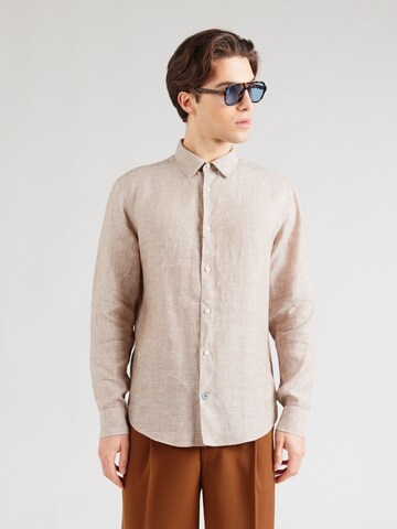 Regular fit Camicia di OLYMP in marrone: frontale