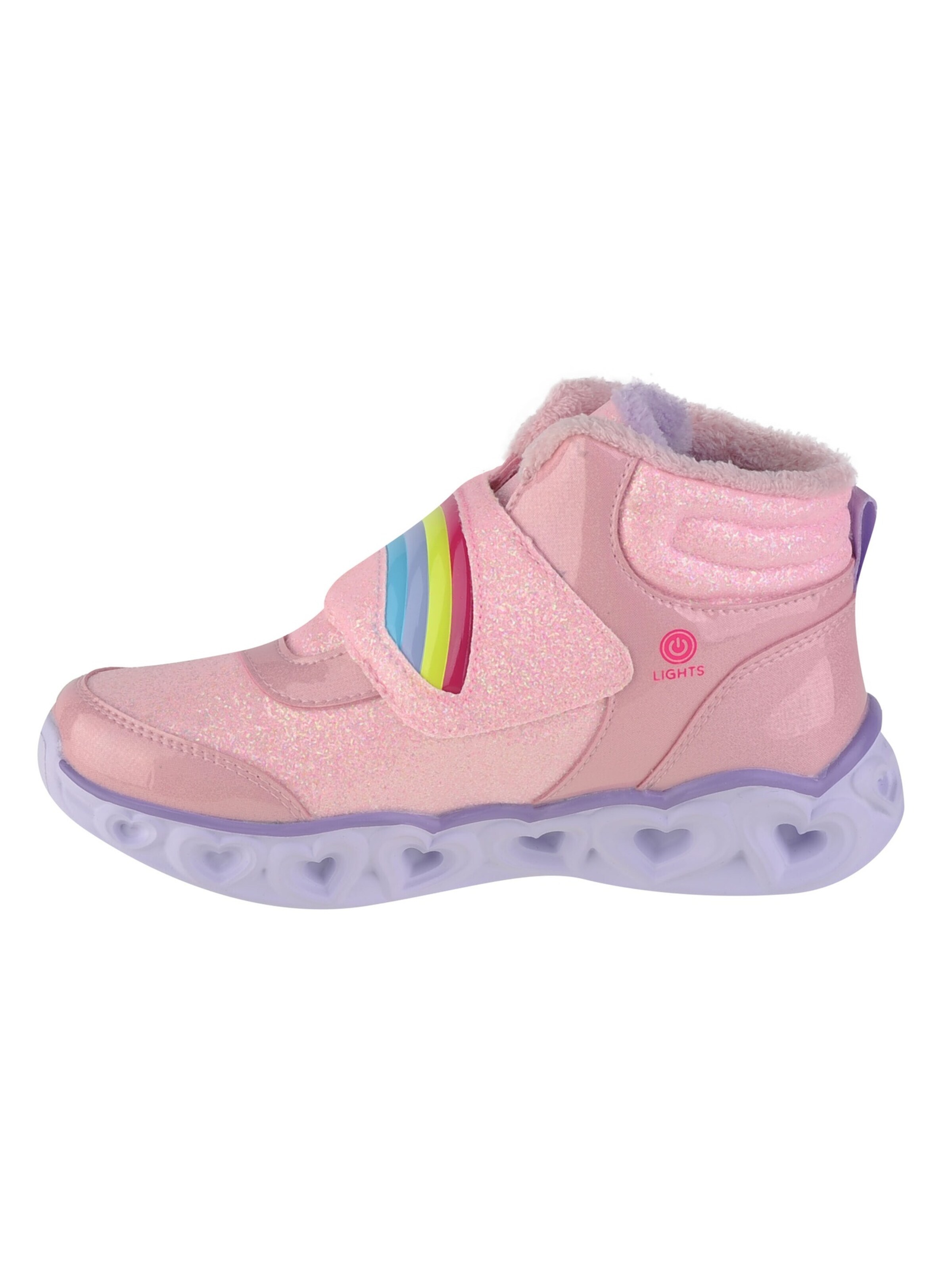 SKECHERS Laarzen 'Skechers Heart Lights - Brilliant Rainbow' in Roze