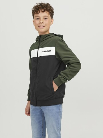 Jack & Jones Junior Преходно яке 'Rush' в черно: отпред