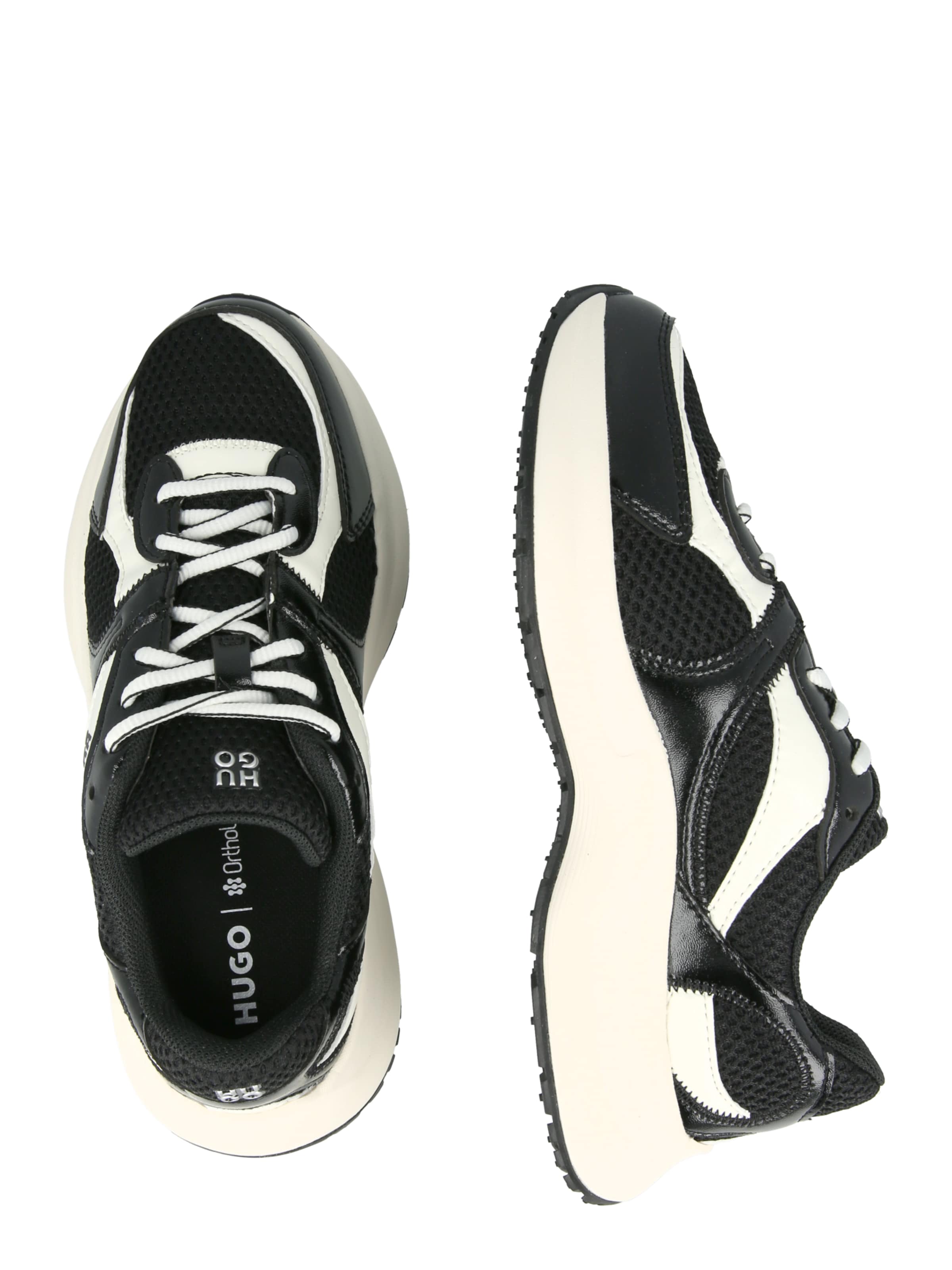 HUGO Σνίκερ χαμηλό 'Starlit' σε μαύρο