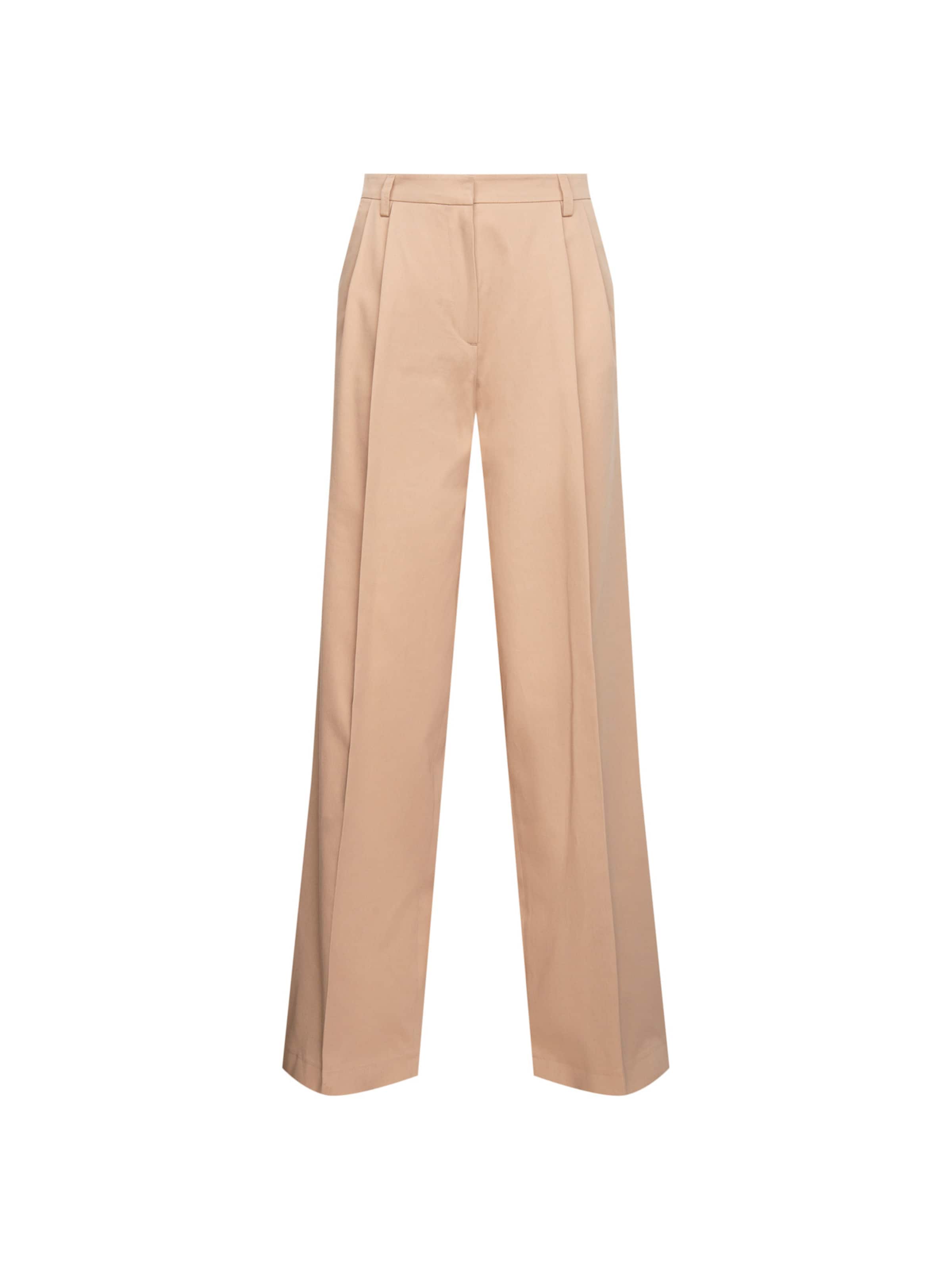 SEIDENSTICKER Regular Trousers 'Uni' in Beige: front