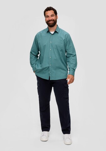 s.Oliver Men Big Sizes Regular Fit Hemd in Blau: Vorderseite