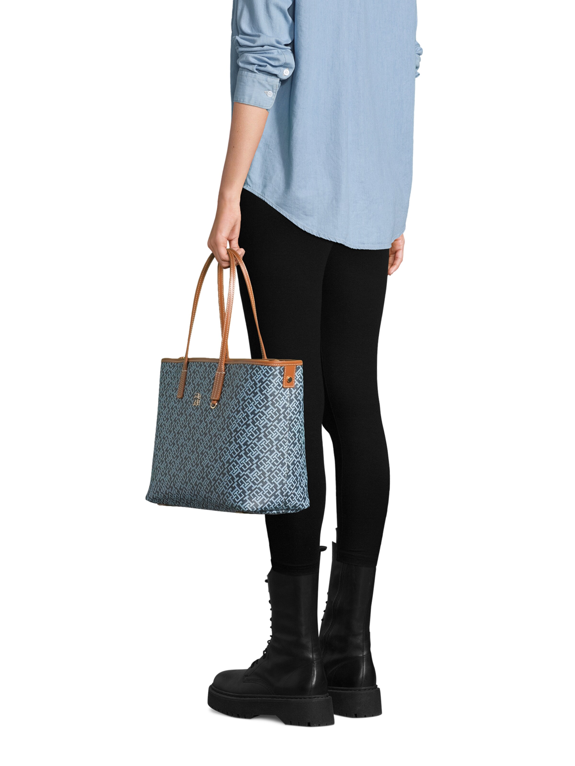 Cabas TOMMY HILFIGER en bleu : devant