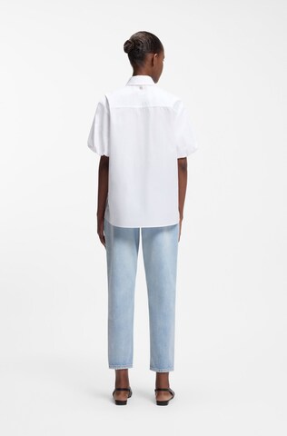 HUGO Blouse ' Evergreen ' in White
