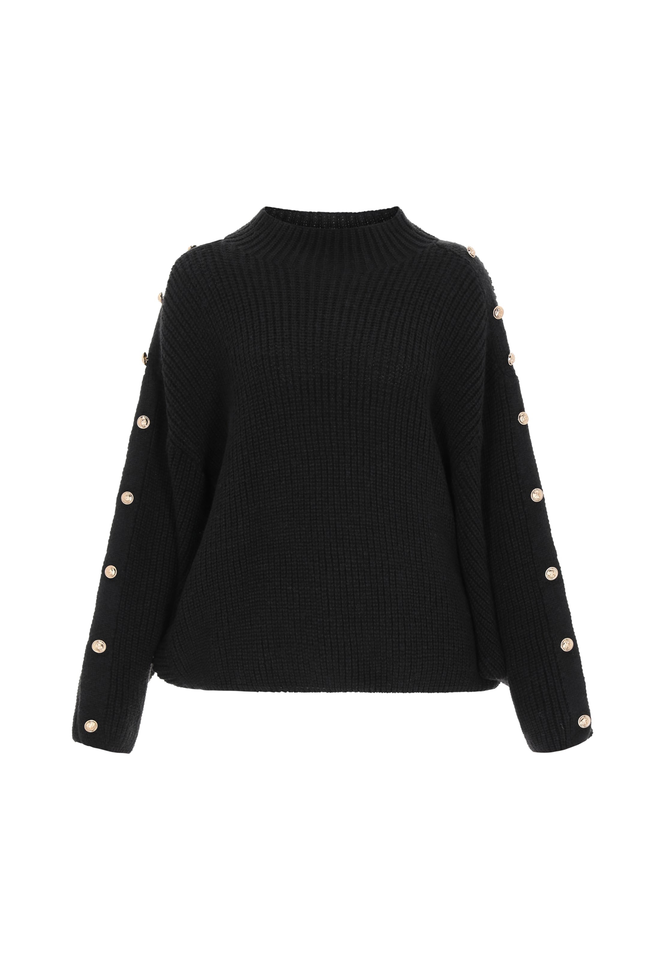 DreiMaster Maritim Пуловер в черно: отпред