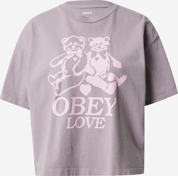 Obey T-shirt i lila: framsida