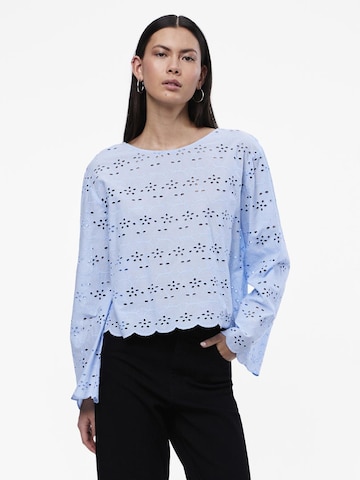 PIECES Blouse 'ARMORINE' in Blauw: voorkant