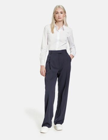 TAIFUN Wide leg Pleated Pants in Blue