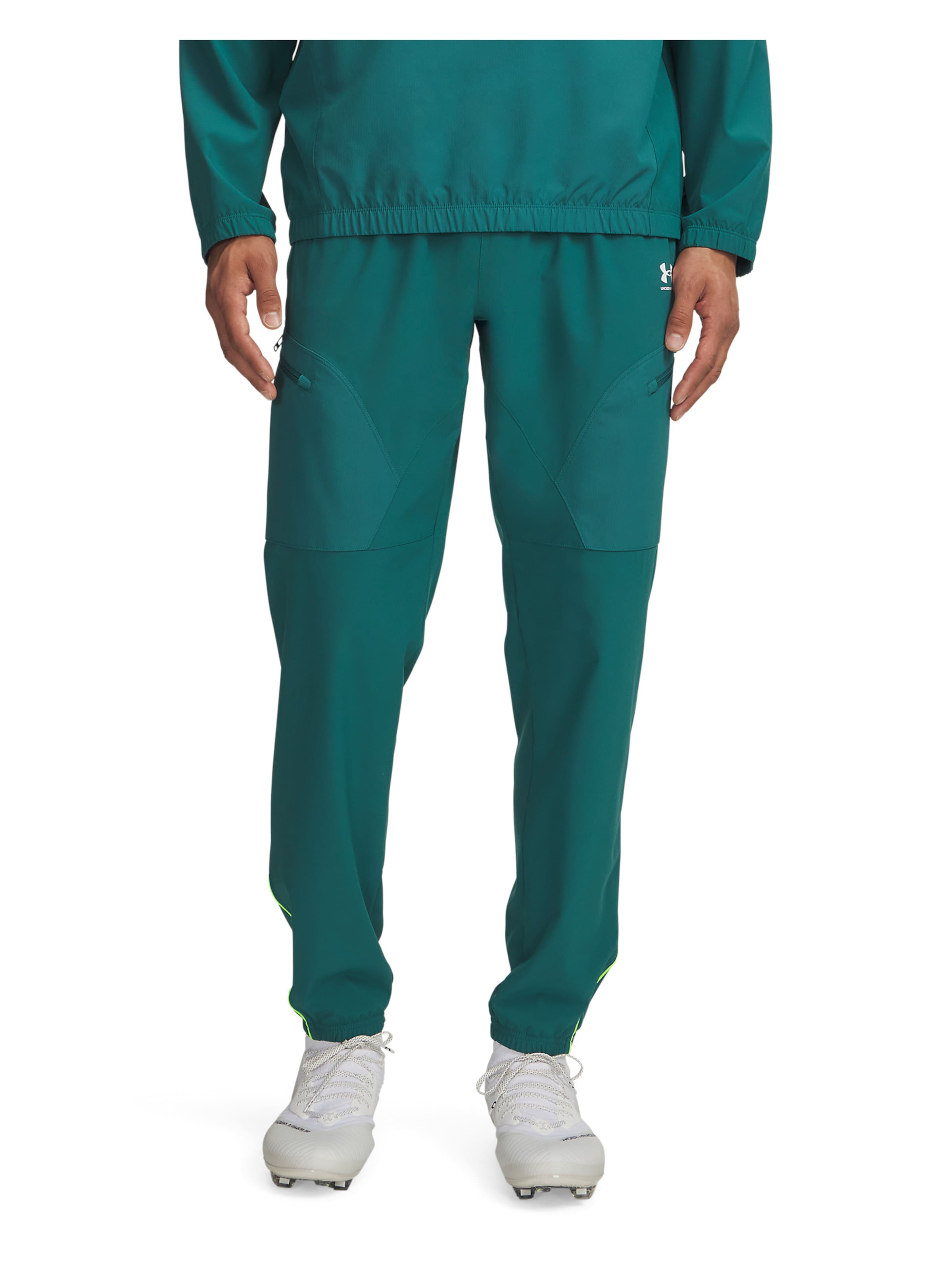 UNDER ARMOUR Regular Sportbroek 'Challenger' in Groen: voorkant