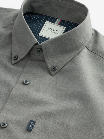 Next Regular fit Button Up Shirt in Grey
