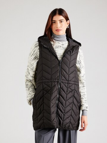 Gilet 'PCJASMIN' PIECES en noir : devant