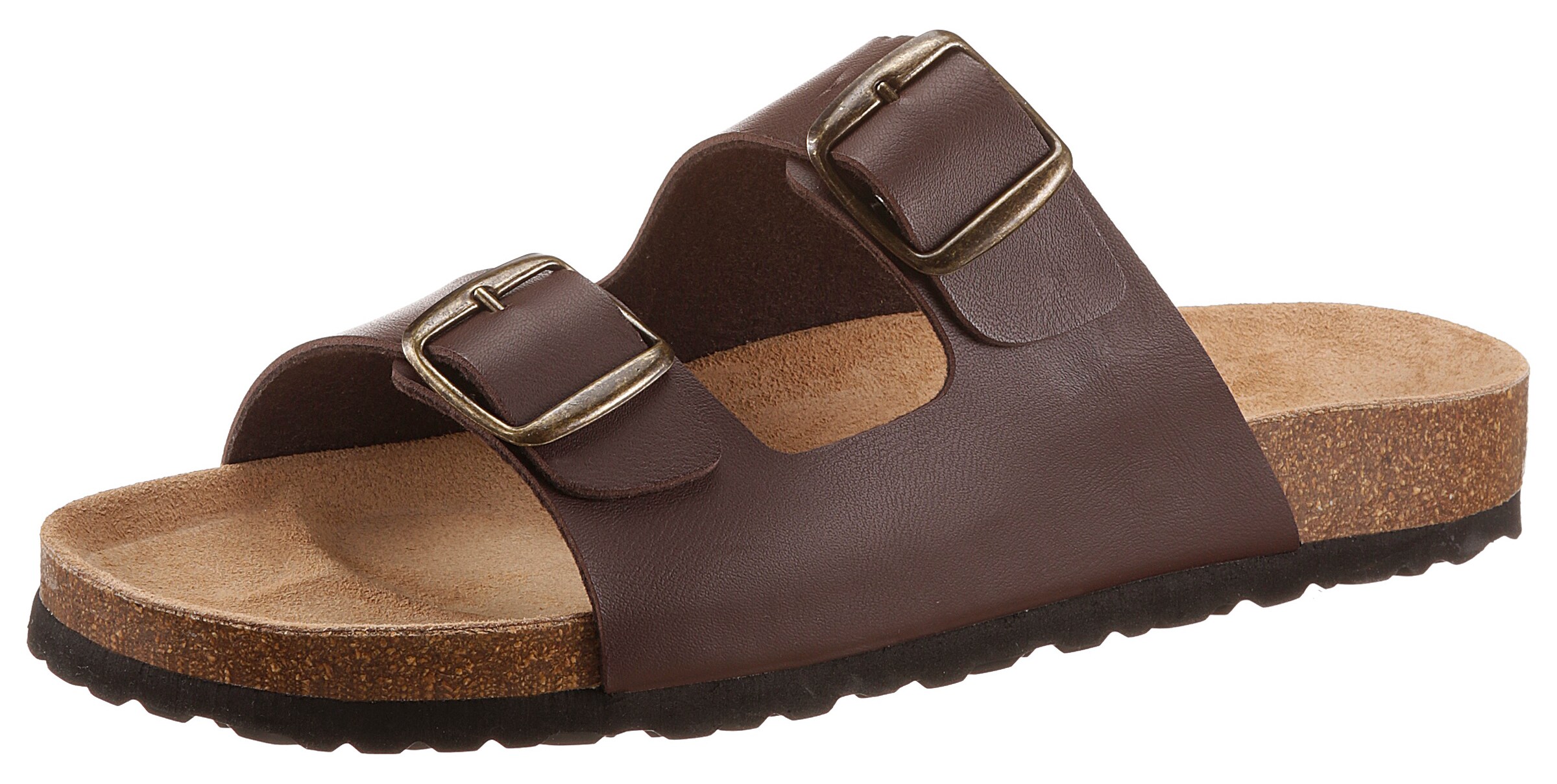 LICO Pantolette 'Bioline' in Braun: Vorderseite