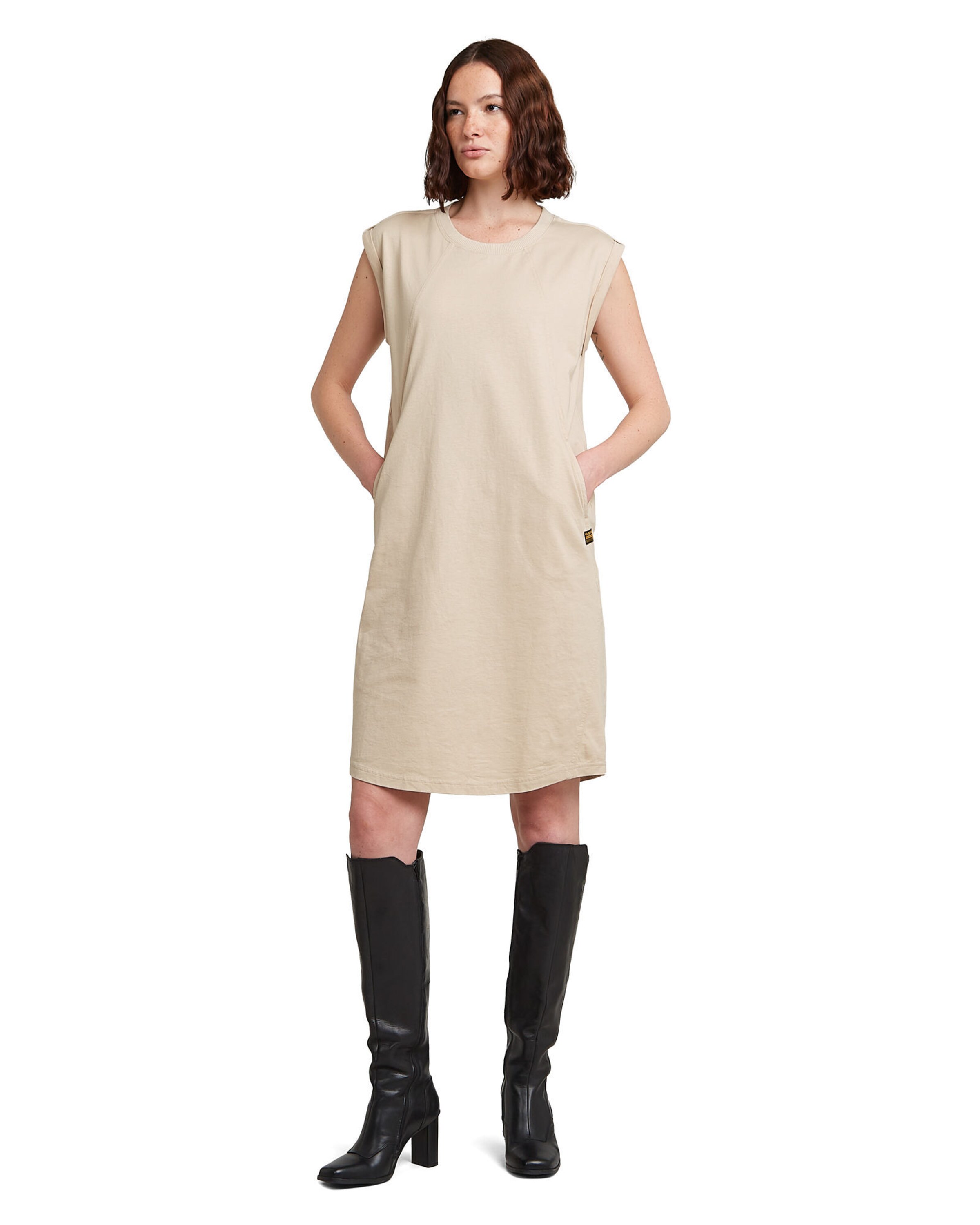 G-STAR Kleid in Beige: Vorderseite