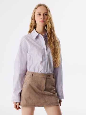 Jupe Twist en beige : devant