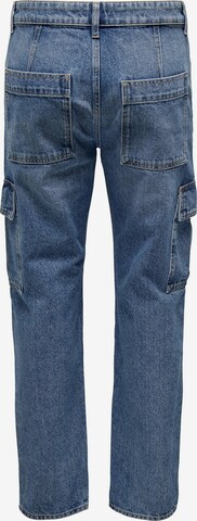 regular Jeans cargo 'EDGE' di Only & Sons in blu