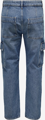 Only & Sons tavaline Klapptaskutega teksapüksid 'EDGE', värv sinine