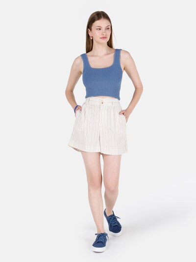 Colin's Jean à pince en beige / blanc, Vue avec produit