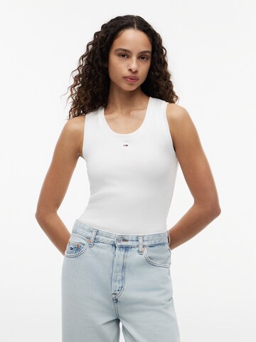 Tommy Jeans Top 'Essential' in Beige: voorkant