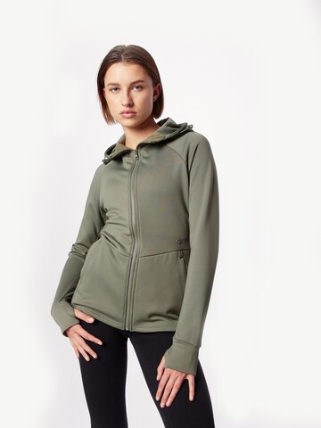 aim'n Athletic Zip-Up Hoodie in Green: front