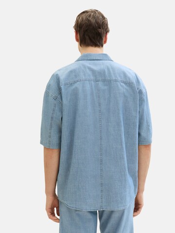 Fit confort Chemise 'Chambray' TOM TAILOR DENIM en bleu